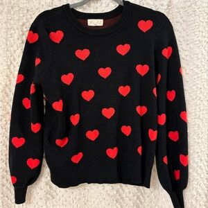 Heart print sweater